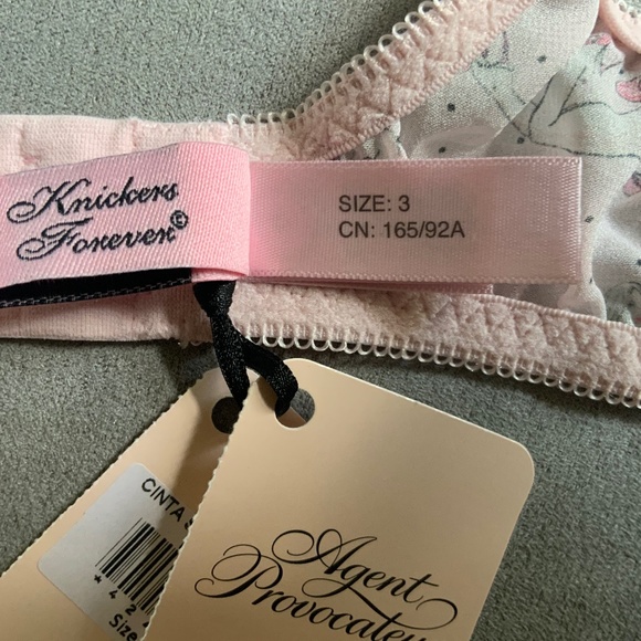 $145 Agent Provocateur Cinta Pastel Pink georgette soft-cup triangle bra M/3 - Picture 14 of 16